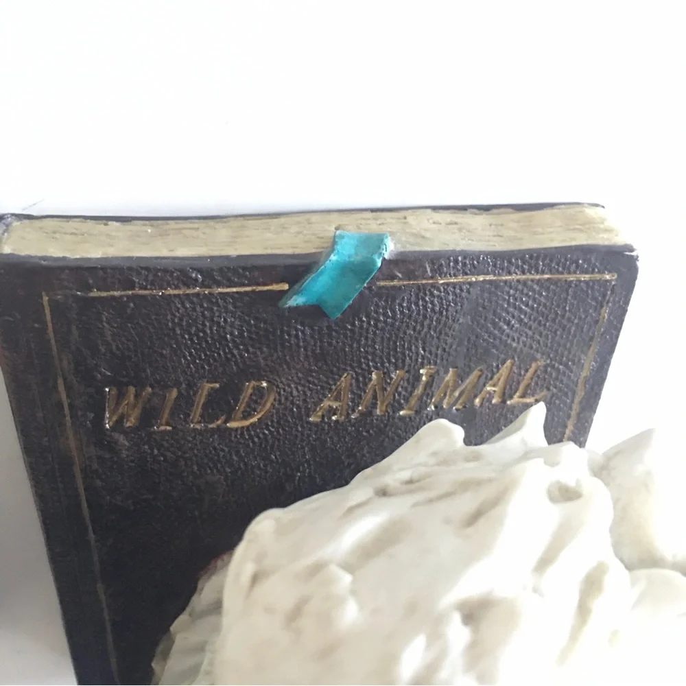 Vintage Wild Animal Eagle Bookends Fierce Realistic Eyes Ceramic Heavy 6.5” - Picture 7 of 16
